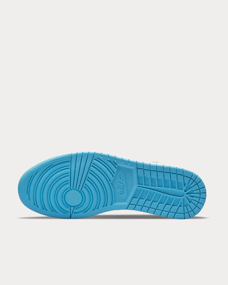 Jordan Air Jordan 1 White / Obsidian / Dark Powder Blue Low Top Sneakers - 5