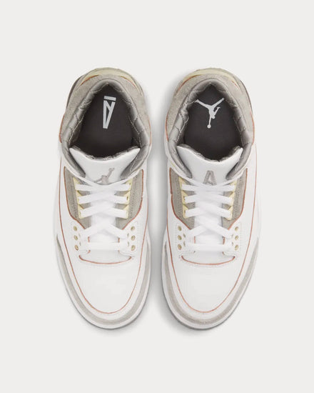 Jordan x A Ma Maniere Air Jordan 3 SP White / Medium Grey High Top Sneakers - 3