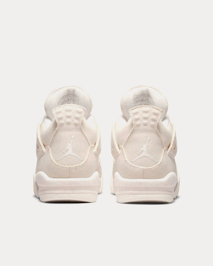 Jordan Air Jordan 4 Retro Sail / Sail Cement / Grey Fire / Red High Top Sneakers - 4