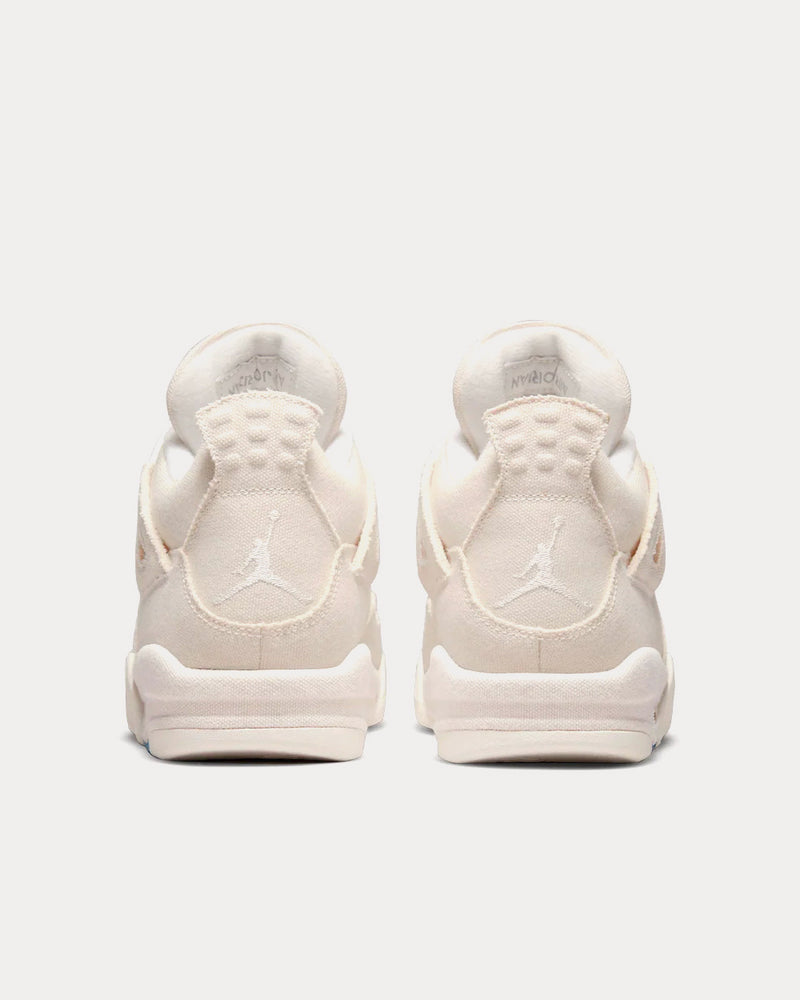 Jordan Air Jordan 4 Retro Sail / Sail Cement / Grey Fire / Red High Top Sneakers - 4