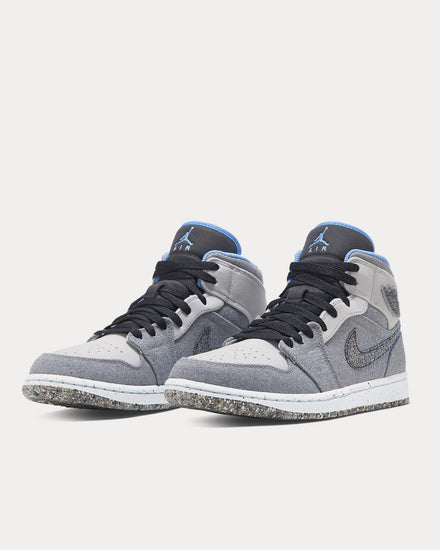 Jordan Air Jordan 1 Mid SE Grey Fog / Black / Blue Tint / University Blue High Top Sneakers - 3