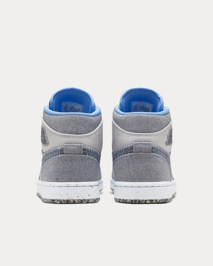 Jordan Air Jordan 1 Mid SE Grey Fog / Black / Blue Tint / University Blue High Top Sneakers - 4