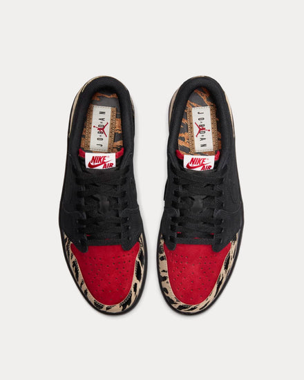 Jordan x SoleFly Air Jordan 1 Black / Sport Red Low Top Sneakers - 2