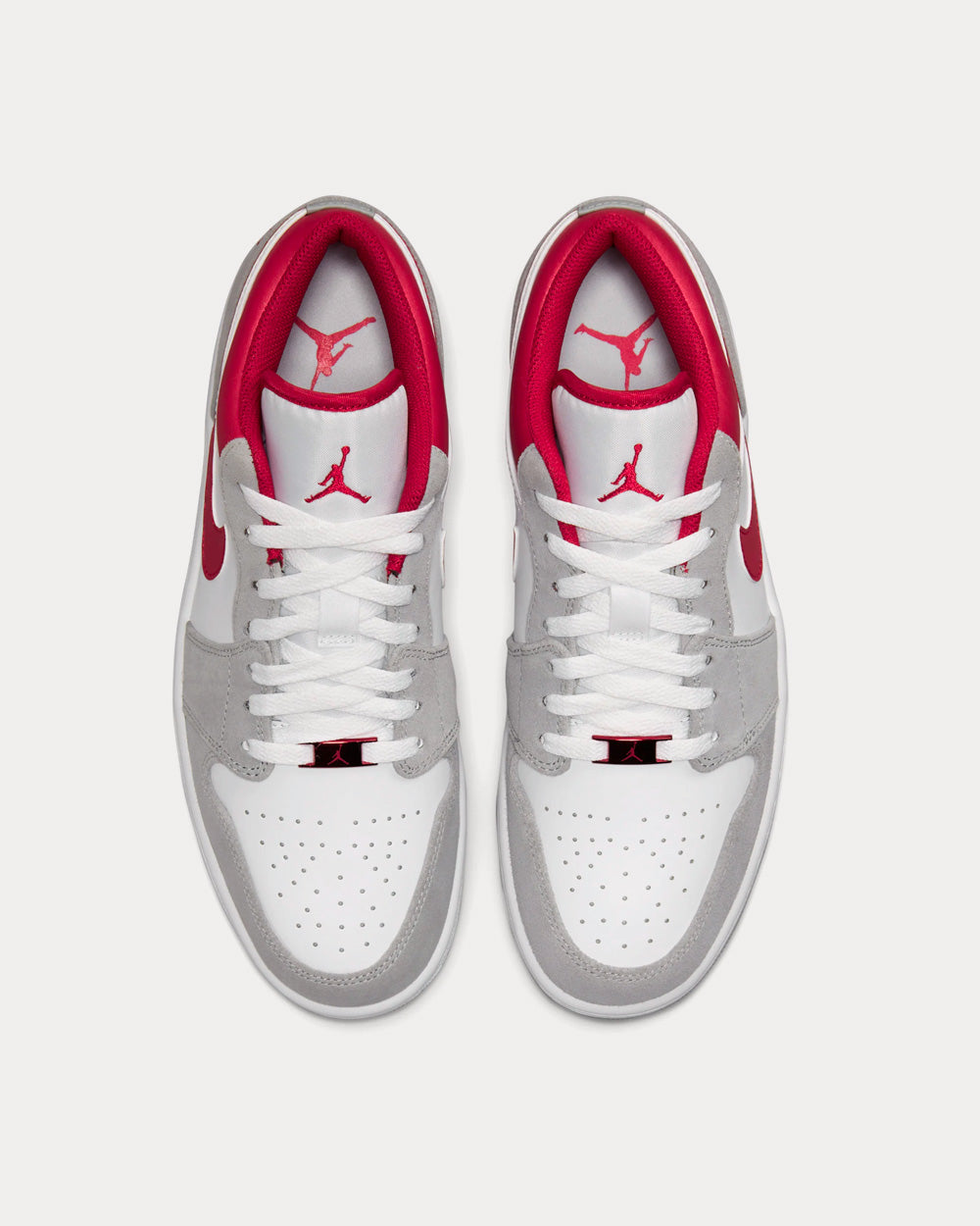 Jordan - Air Jordan 1 Low SE Light Smoke Grey / Gym Red / White Low Top Sneakers