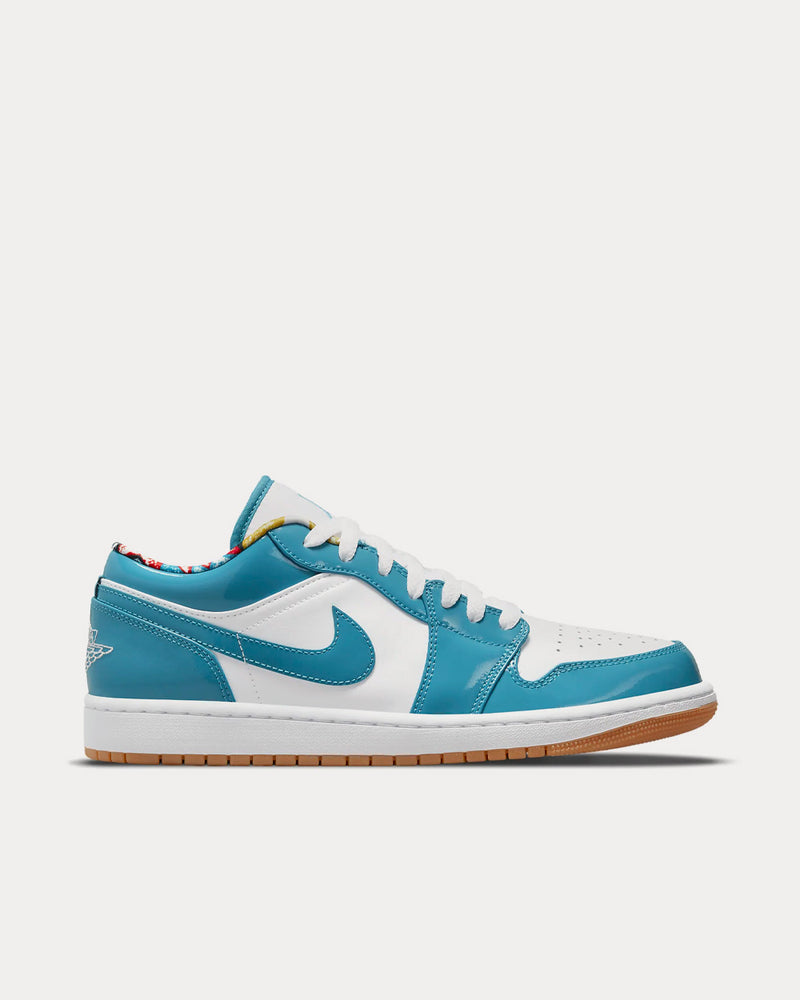 Jordan Air Jordan 1 Low SE 'Barcelona Cyber Teal' White / Armoury Navy Low Top Sneakers - 1