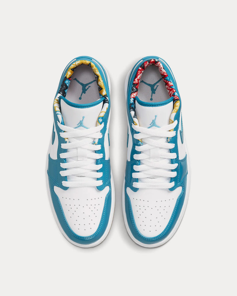 Jordan Air Jordan 1 Low SE 'Barcelona Cyber Teal' White / Armoury Navy Low Top Sneakers - 2