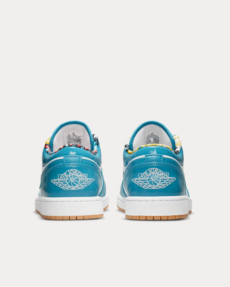Jordan Air Jordan 1 Low SE 'Barcelona Cyber Teal' White / Armoury Navy Low Top Sneakers - 4