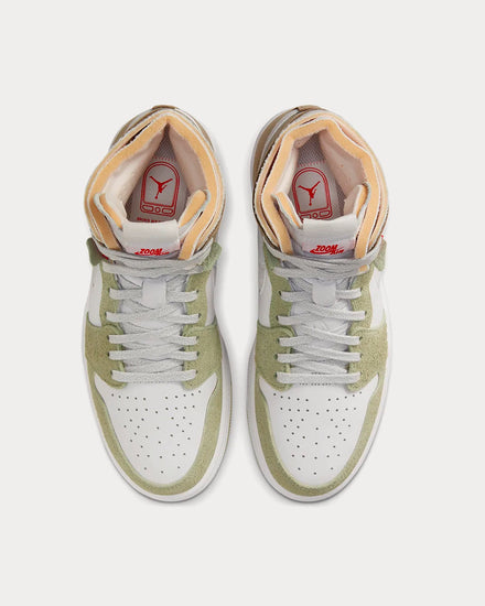 Jordan Air Jordan 1 Zoom Air CMFT White / Grey / Olive High Top Sneakers - 2