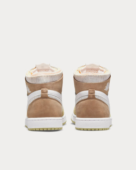 Jordan Air Jordan 1 Zoom Air CMFT White / Grey / Olive High Top Sneakers - 4