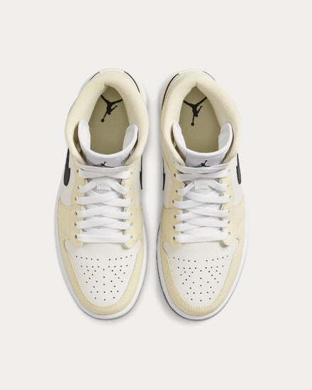 Jordan Air Jordan 1 Mid Coconut Milk / Summit White / White / Black High Top Sneakers - 2