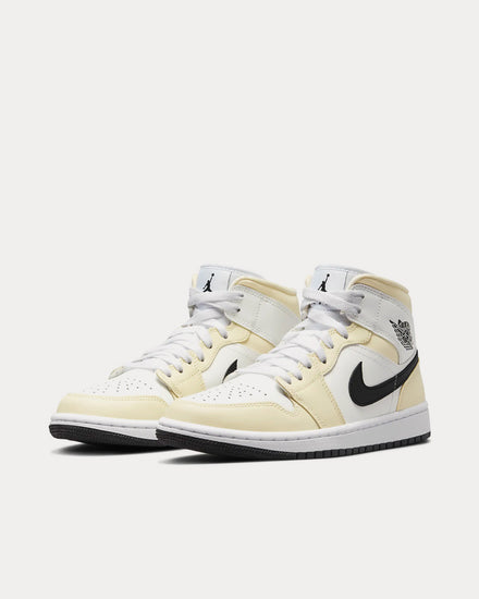 Jordan Air Jordan 1 Mid Coconut Milk / Summit White / White / Black High Top Sneakers - 3