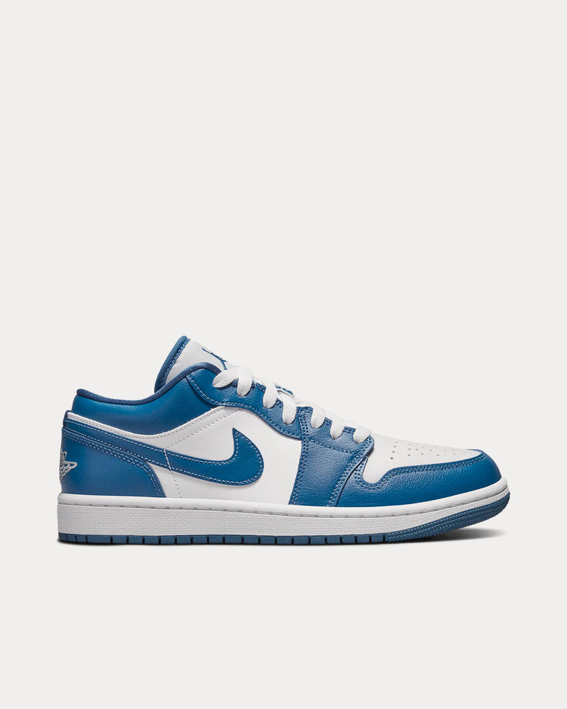 Blue and white best sale jordans low top