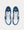 Air Jordan 1 Low White / White / Dark Marina Blue Low Top Sneakers