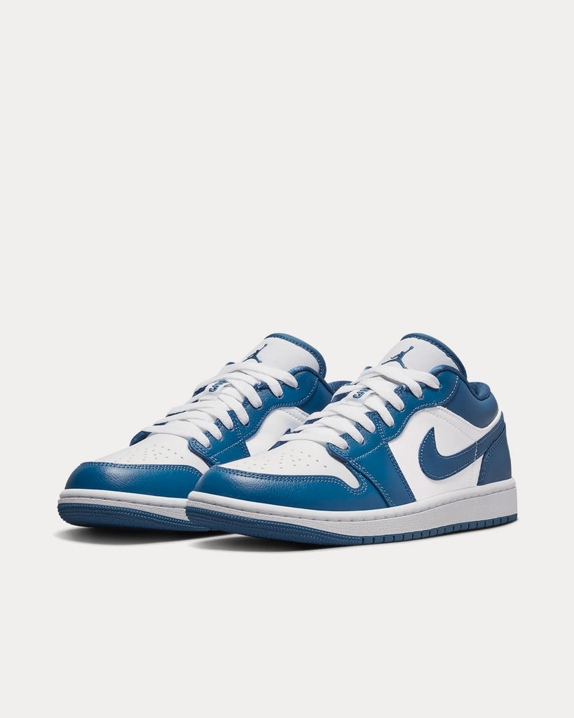 Jordan Air Jordan 1 Low White White Dark Marina Blue Low Top