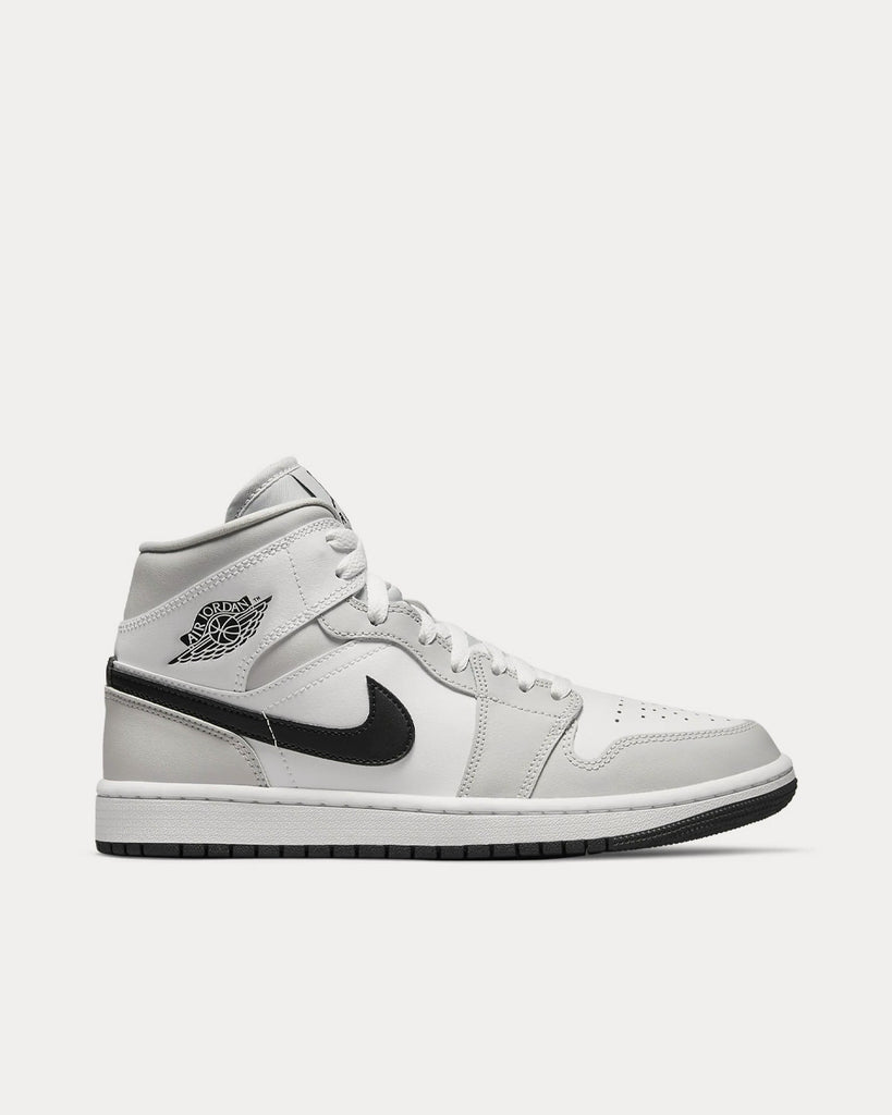 Jordan Air Jordan 1 Mid Grey Fog White Black Mid Top Sneakers