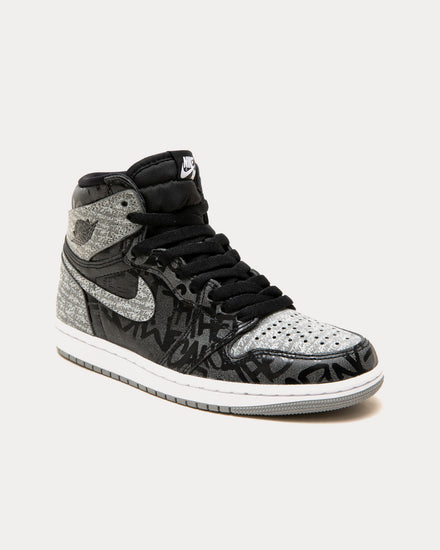 Jordan Air Jordan 1 Retro High OG 'Rebellionaire' Black / White / Particle Grey High Top Sneakers - 2
