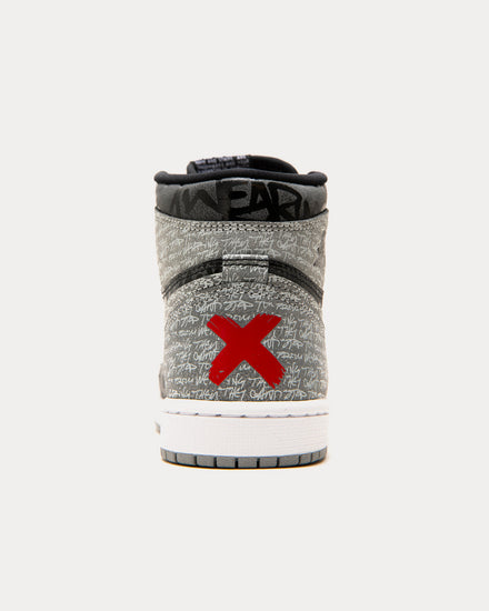 Jordan Air Jordan 1 Retro High OG 'Rebellionaire' Black / White / Particle Grey High Top Sneakers - 3
