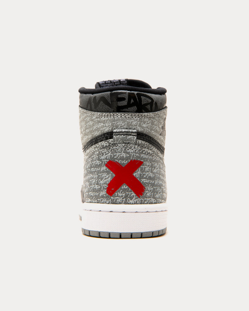 Jordan Air Jordan 1 Retro High OG 'Rebellionaire' Black / White / Particle Grey High Top Sneakers - 3