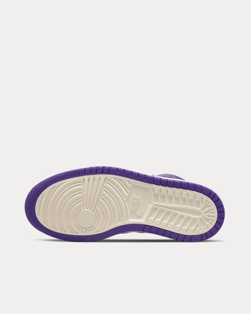 Jordan Air Jordan 1 Zoom Air CMFT Court Purple / Black / White High Top Sneakers - 5