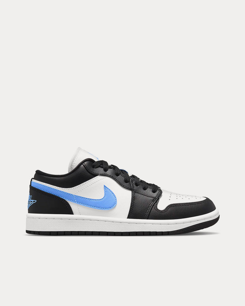 Jordan Air Jordan 1 Low Black / White / University Blue Low Top Sneakers - 1