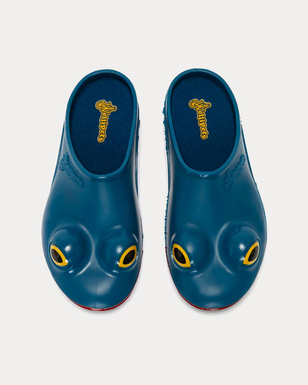JW Anderson x Wellipets Frog Loafer Blue Slip Ons - 2