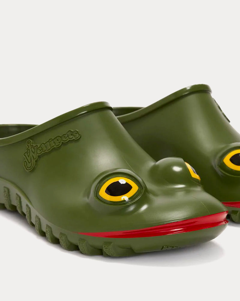 JW Anderson x Wellipets Frog Loafer Green Slip Ons - 5
