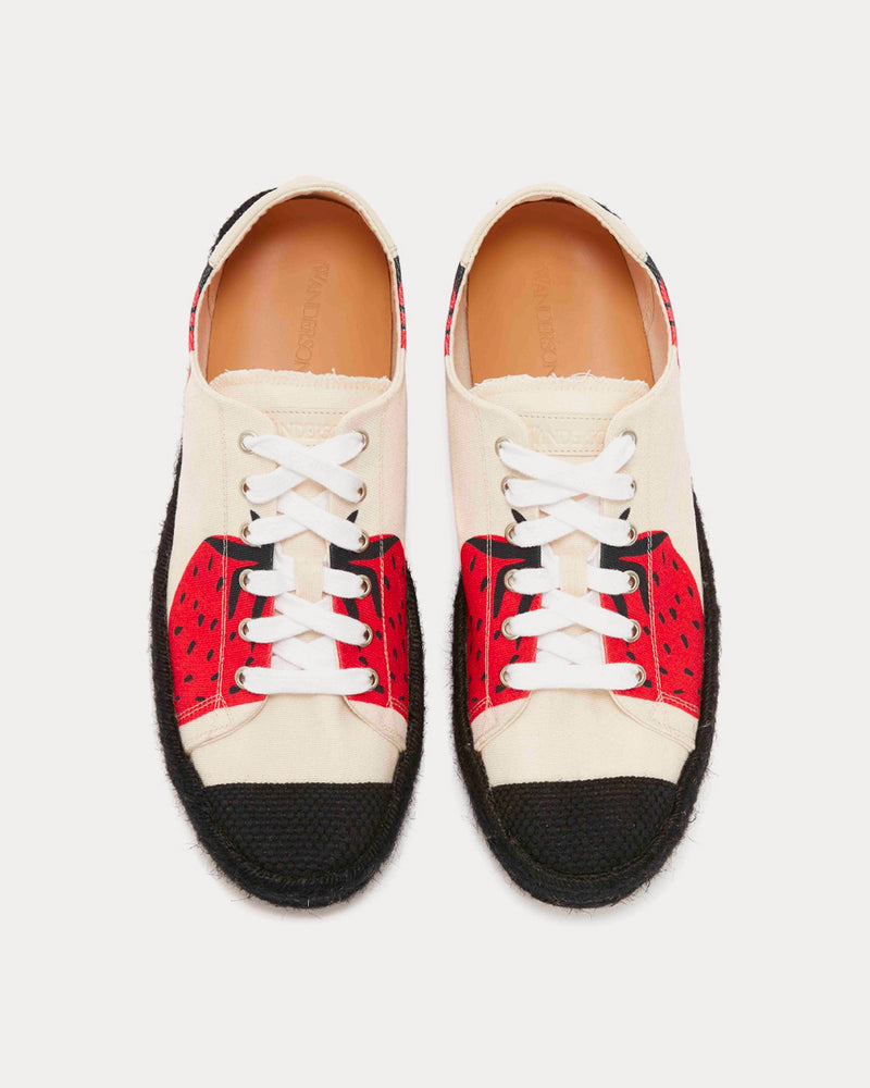 JW Anderson Espadrille Red-Printed Low Top Sneakers - 2