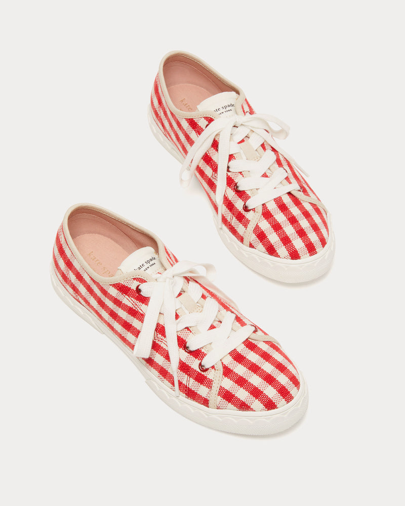 Kate Spade Vale Gingham Lava Falls Low Top Sneakers - 2