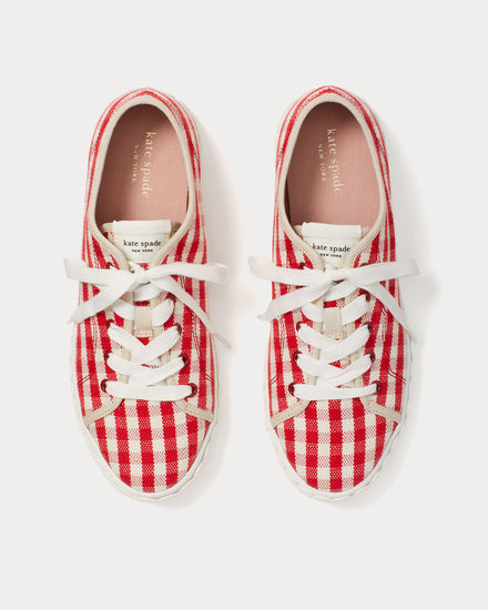 Kate Spade Vale Gingham Lava Falls Low Top Sneakers - 3