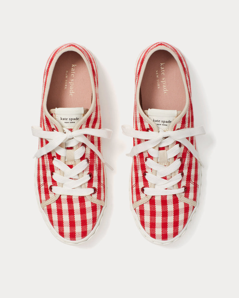 Kate Spade Vale Gingham Lava Falls Low Top Sneakers - 3