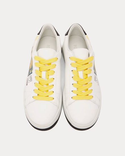 Kenzo Kourt White / Yellow Low Top Sneakers - 2
