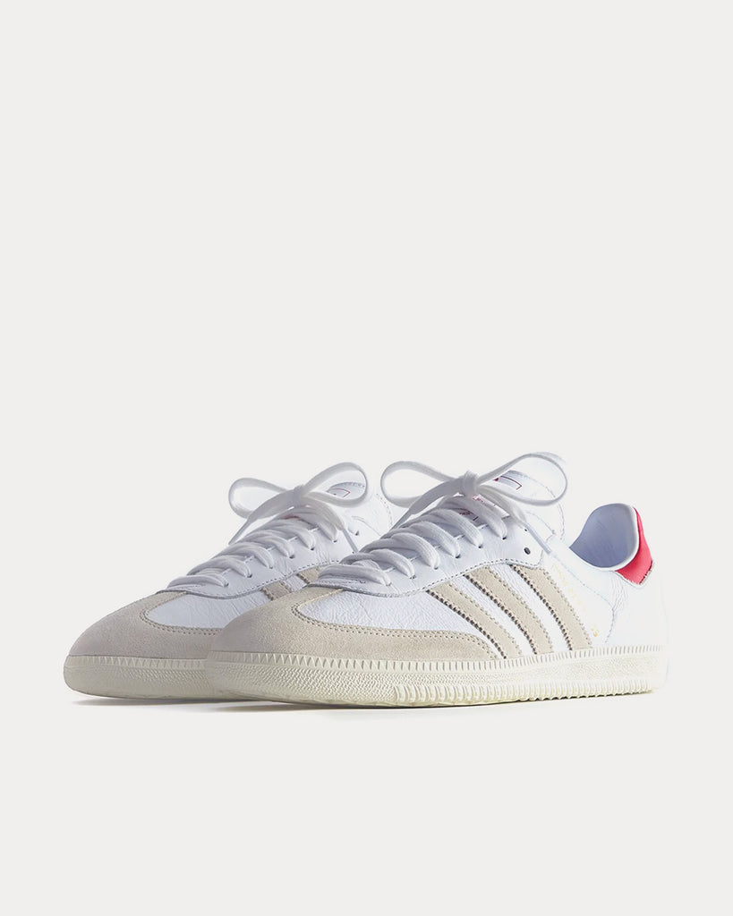 Adidas samba sales white red stripes