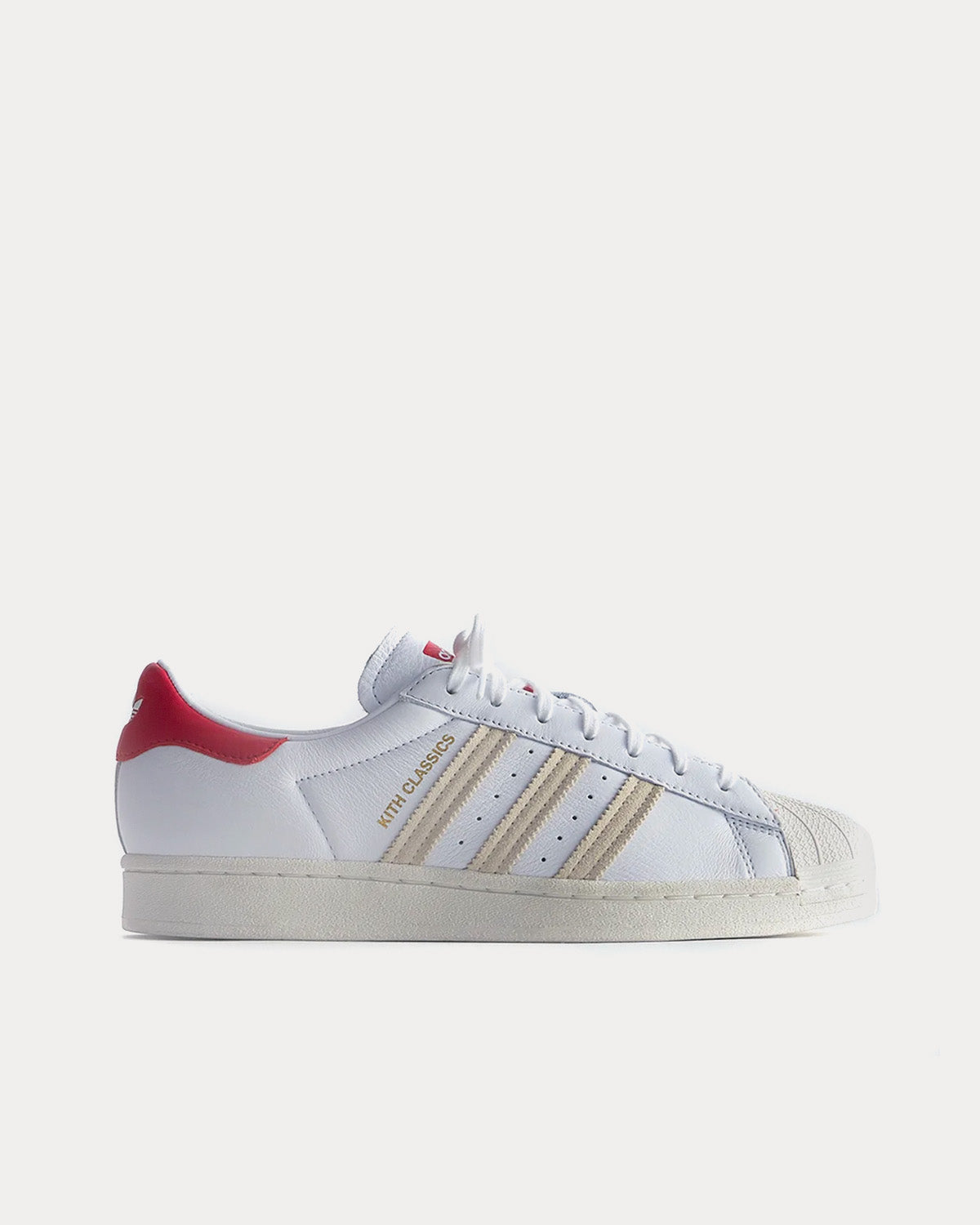 Adidas x Kith Unisex Kith for TaylorMade Superstar White / Red Low Top  Sneakers