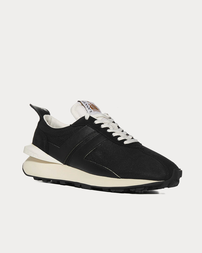 Lanvin Bumpr Mesh & Leather Black Low Top Sneakers - 2