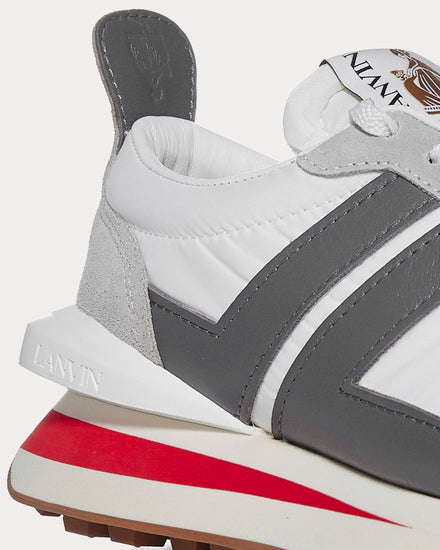 Lanvin Nylon BumpR White / Dark Grey Low Top Sneakers - 4