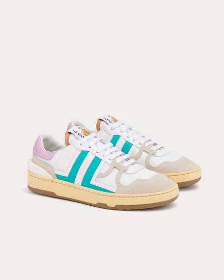 Lanvin Mesh Clay White / Light Blue Low Top Sneakers - 2