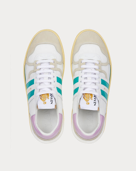 Lanvin Mesh Clay White / Light Blue Low Top Sneakers - 3
