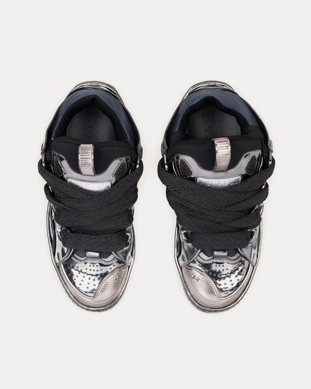 Lanvin Curb Metallic Silver Low Top Sneakers - 2
