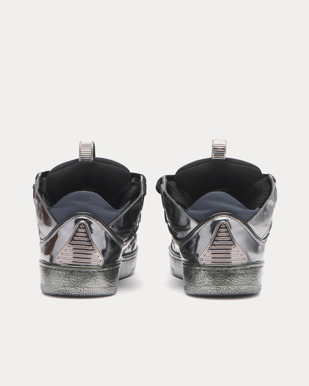 Lanvin Curb Metallic Silver Low Top Sneakers - 4