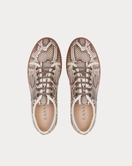 Lanvin PYTHON DBB1 Beige Low Top Sneakers - 3