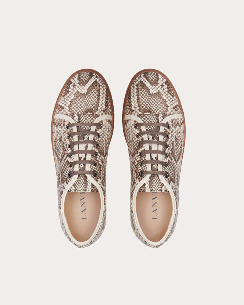 Lanvin PYTHON DBB1 Beige Low Top Sneakers - 3