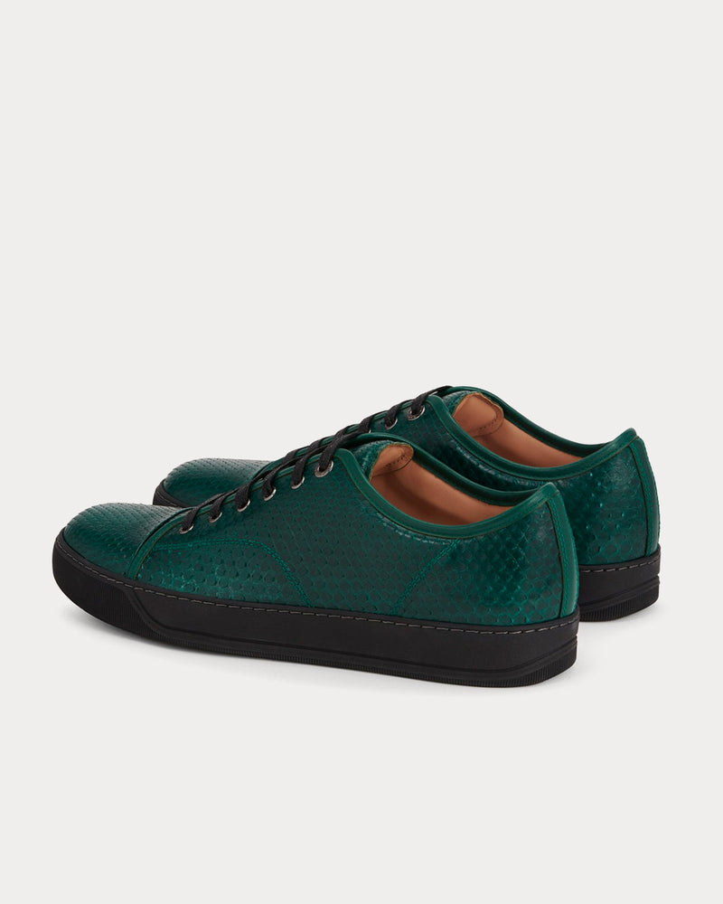 Lanvin PYTHON DBB1 Dark Green Low Top Sneakers - 2