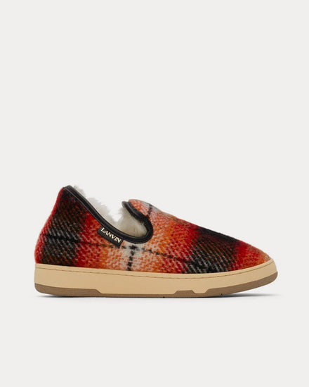 Lanvin Cosy Red / White Slip Ons - 1