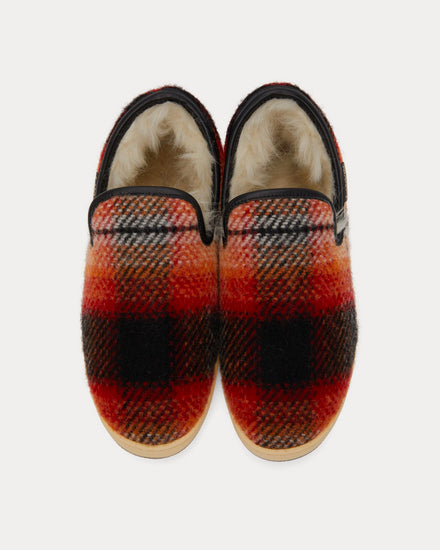 Lanvin Cosy Red / White Slip Ons - 2