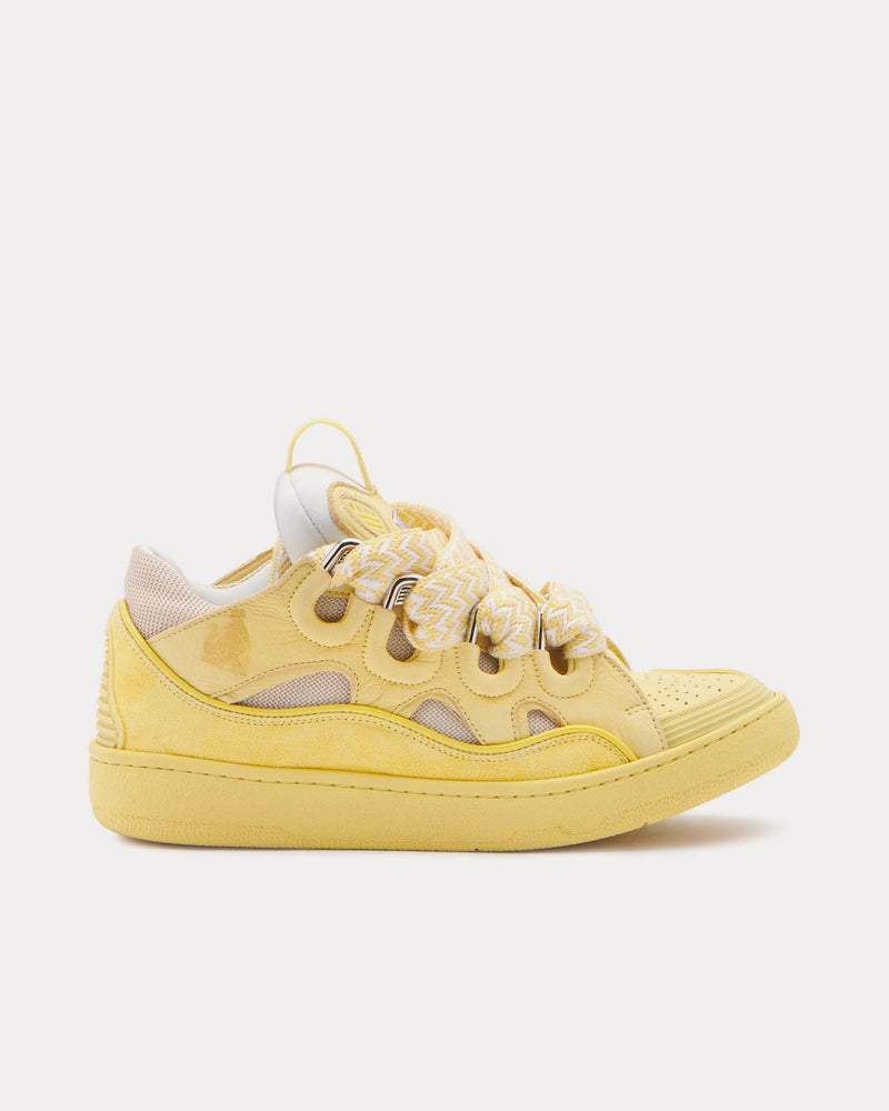 Lanvin Curb Leather Corn Low Top Sneakers - 1
