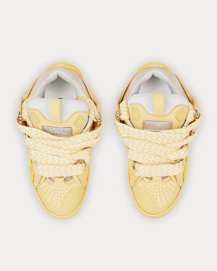 Lanvin Curb Leather Corn Low Top Sneakers - 2