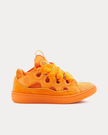 Lanvin Curb Leather Mango Low Top Sneakers - 1