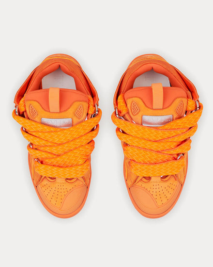 Lanvin Curb Leather Mango Low Top Sneakers - 2
