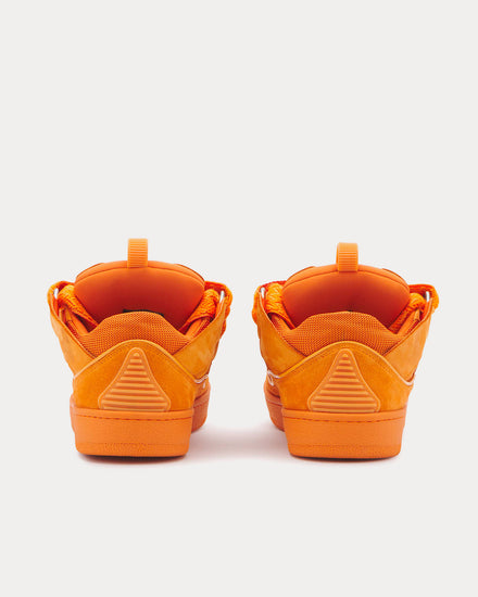 Lanvin Curb Leather Mango Low Top Sneakers - 4
