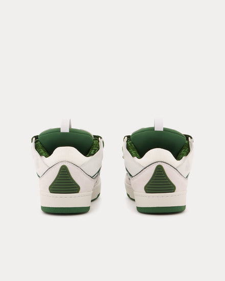 Lanvin Curb Leather White / Khaki Low Top Sneakers - 4